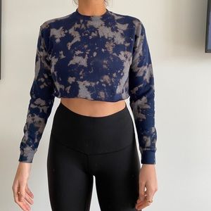 Custom dyed crop sweatshirt